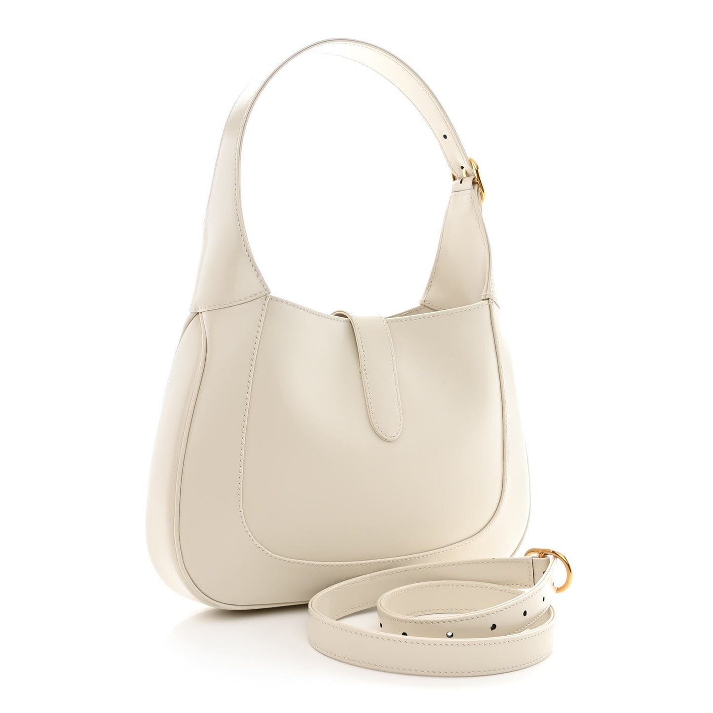 Boarded Dyana Lux Calfskin Small Jackie 1961 Hobo Mystic White