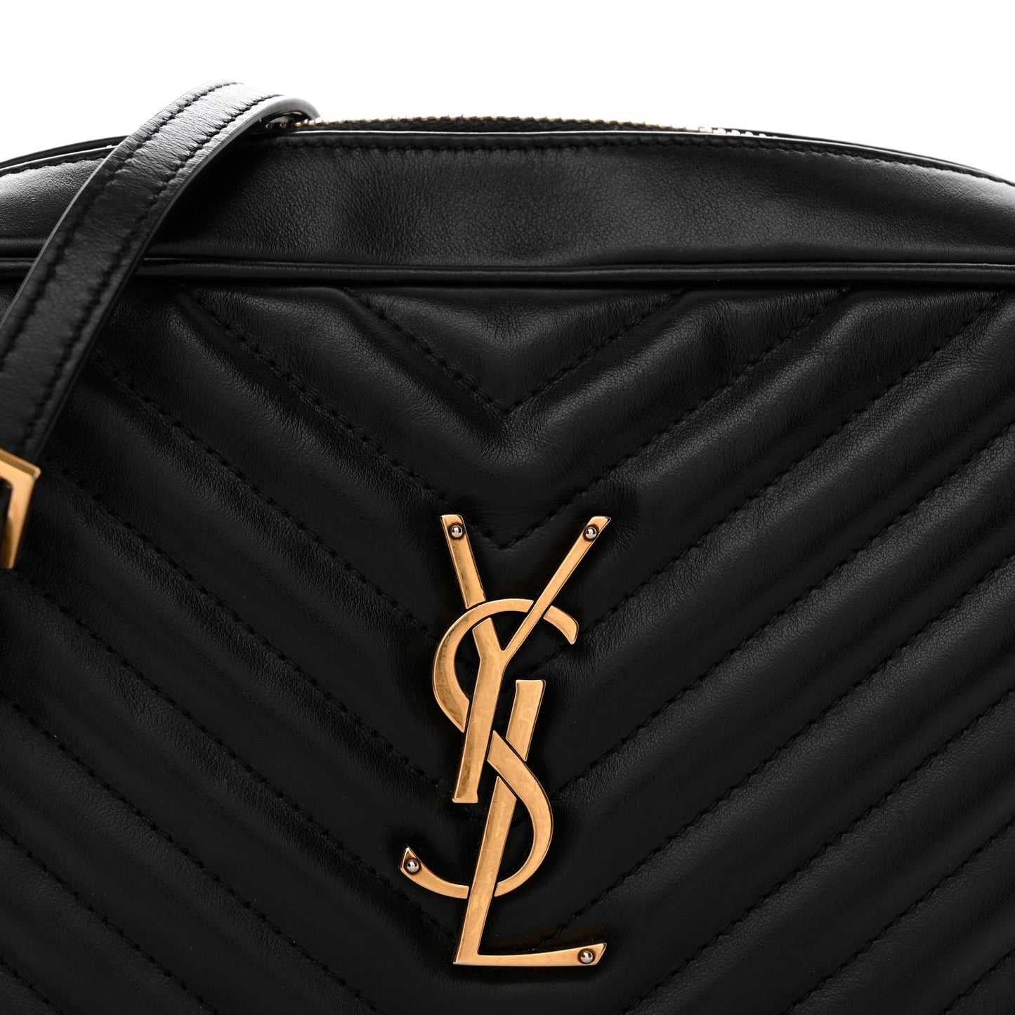 Calfskin Matelasse Monogram Lou Camera Bag Black