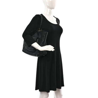 Chanel Sheepskin Caviar Quilted Large Shopping Tote Black 2 of 9
