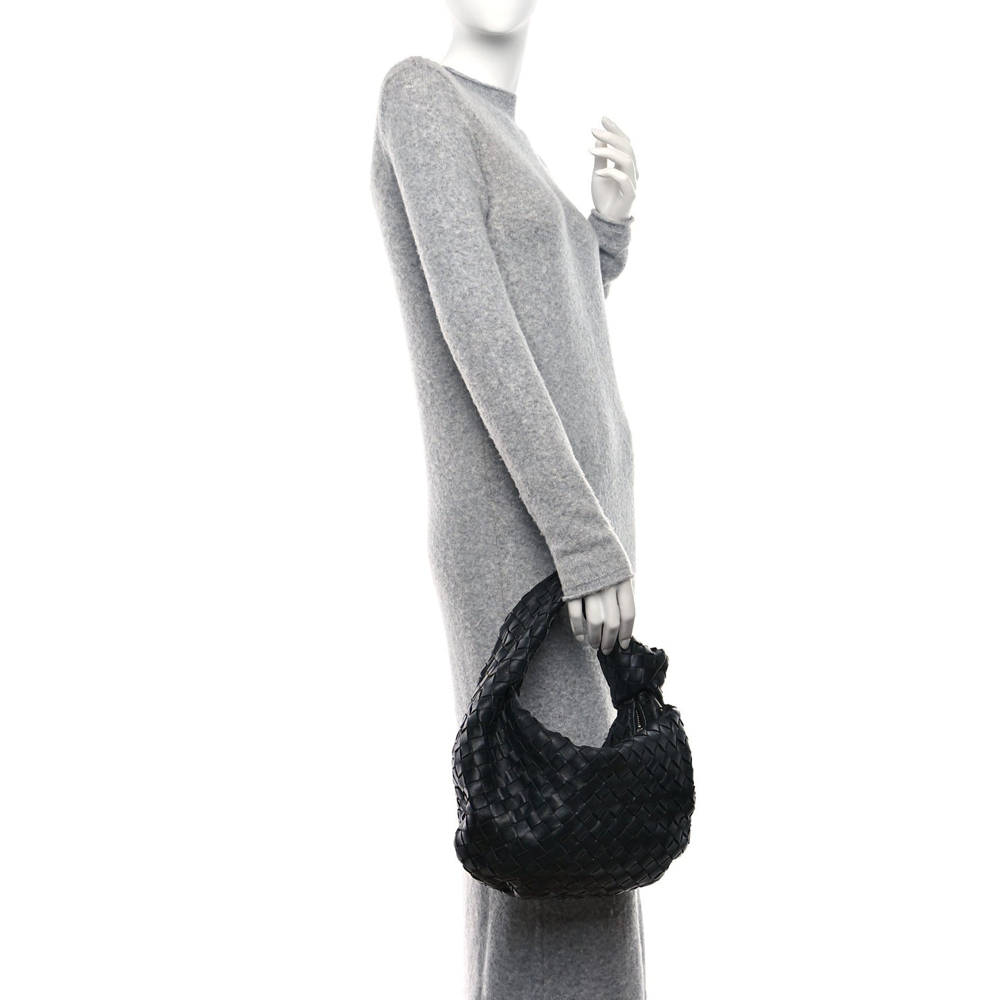 Nappa Intrecciato Teen Jodie Hobo Black