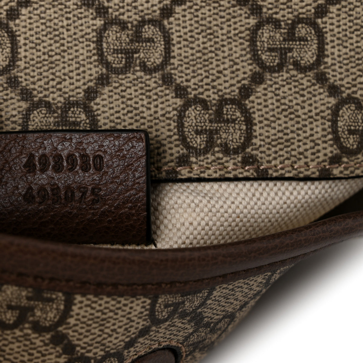 GG Supreme Monogram Neo Vintage Web Belt Bag Brown