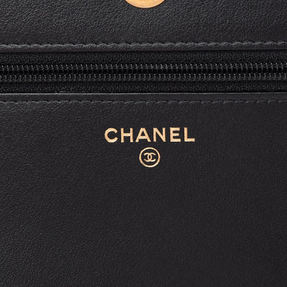 Chanel Caviar Quilted Boy Wallet On Chain WOC Black 6 of 10