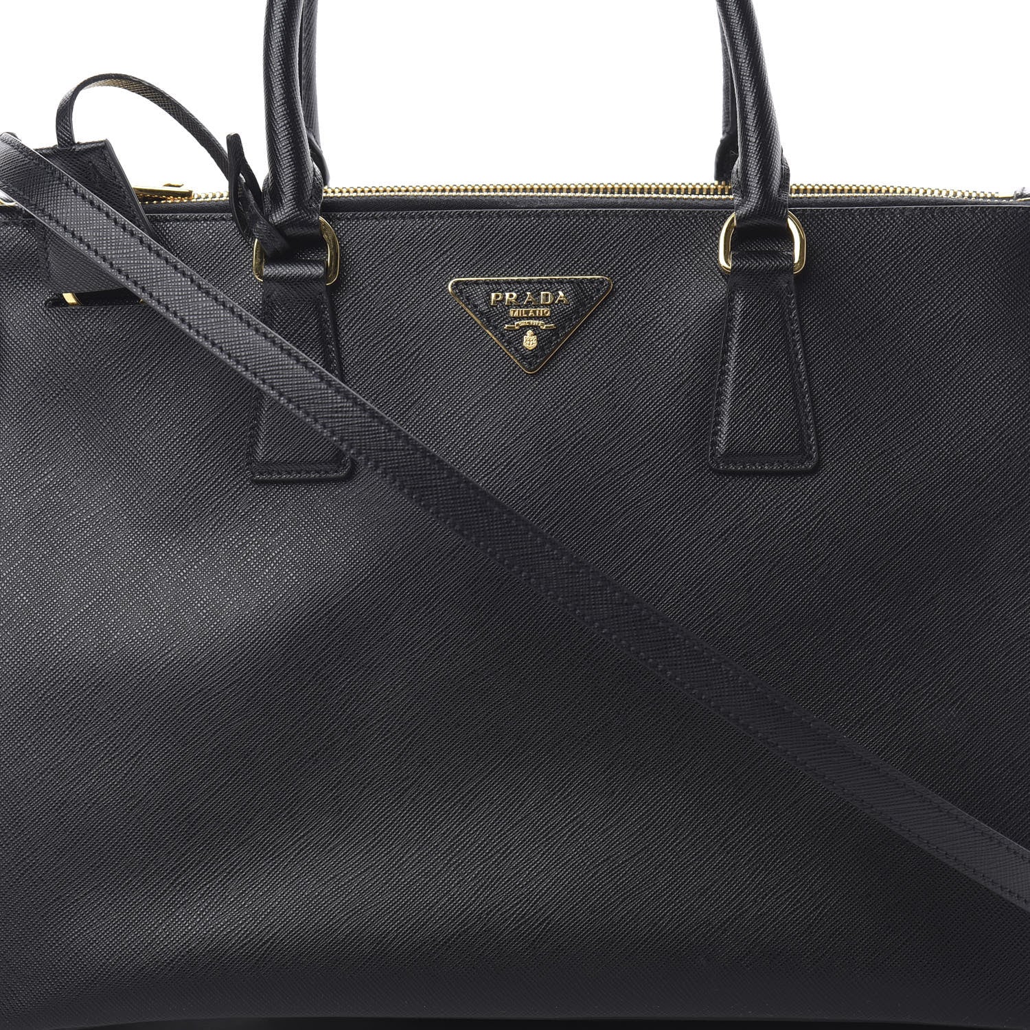 Prada Saffiano Medium Galleria Double Zip Tote Black 11 of 13