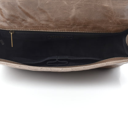 Chanel Glazed Calfskin Castle Rock Medium Flap Dark Beige 5 of 14