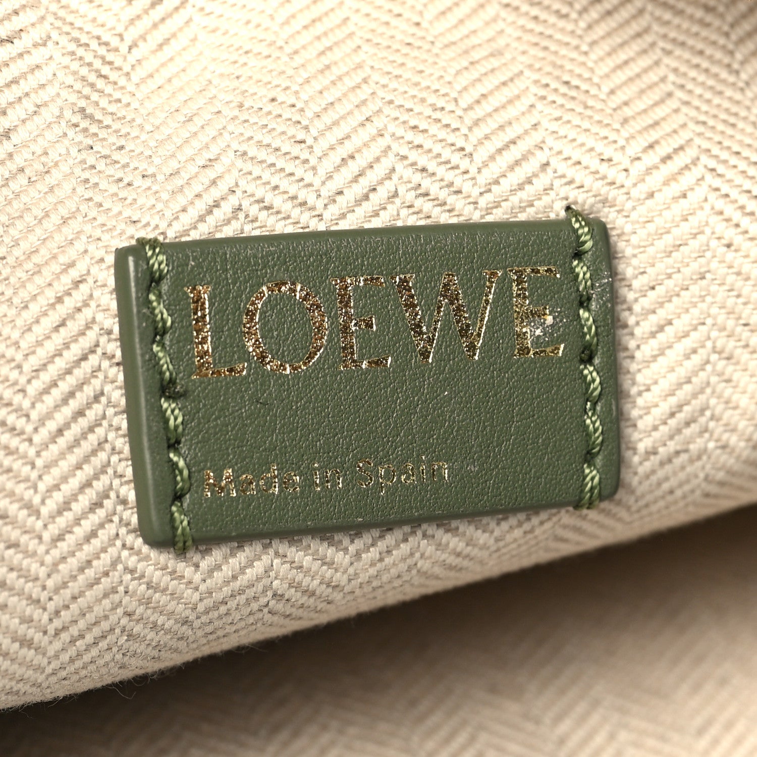 Loewe Jacquard Anagram Calfskin Small Cubi Bag Ecru Green 6 of 9