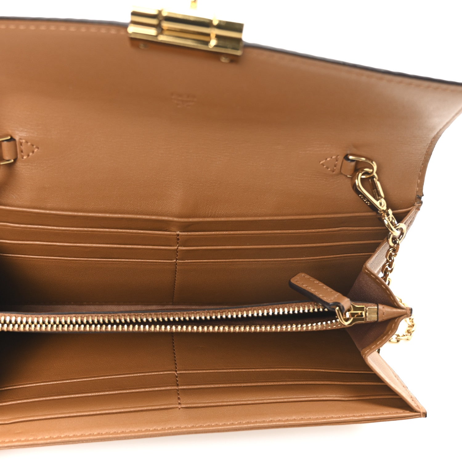 MCM Visetos Large Patricia Wallet On Chain Cognac 5 of 10
