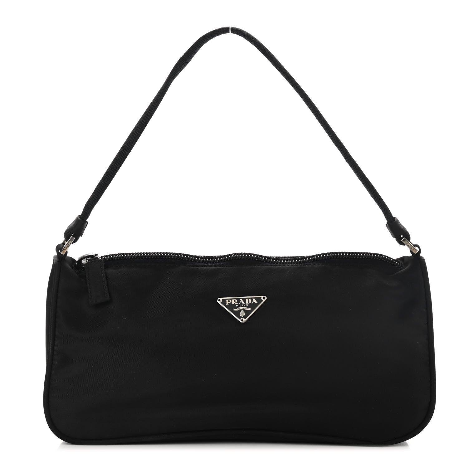 Prada Tessuto Nylon Pochette Bag Black 1 of 10