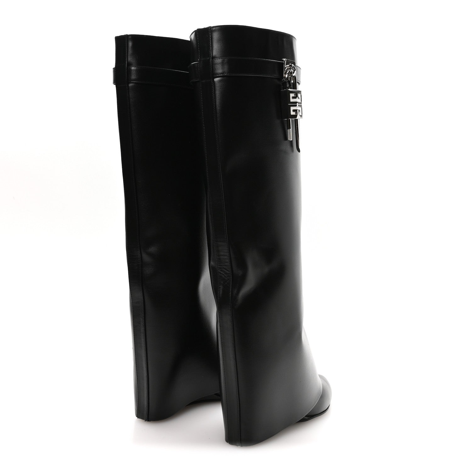 Givenchy Calfskin Shark Lock Pant Boots 41 Black 5 of 8
