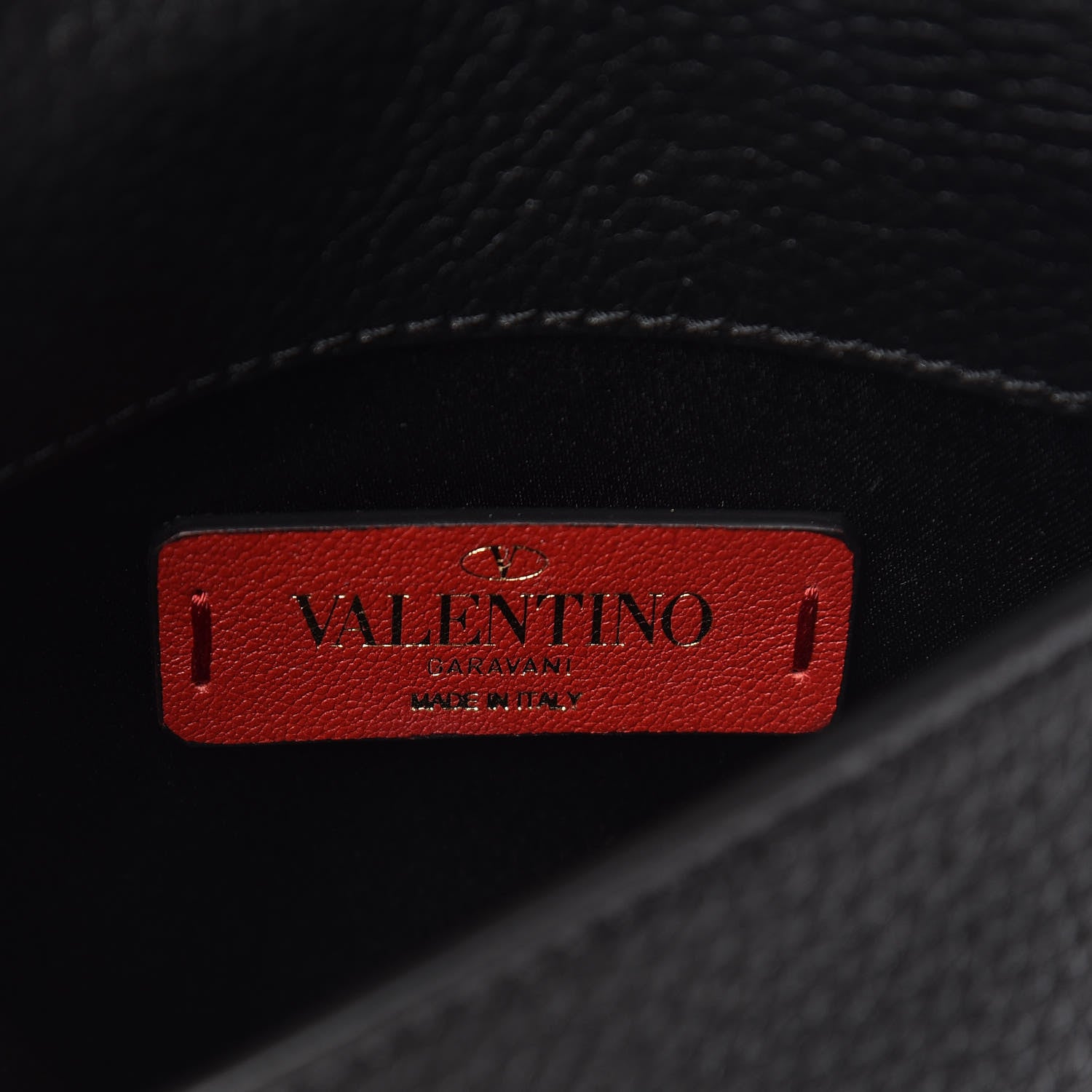 Valentino Garavani Pebbled Calfskin Rockstud Pouch On Chain Black 7 of 10