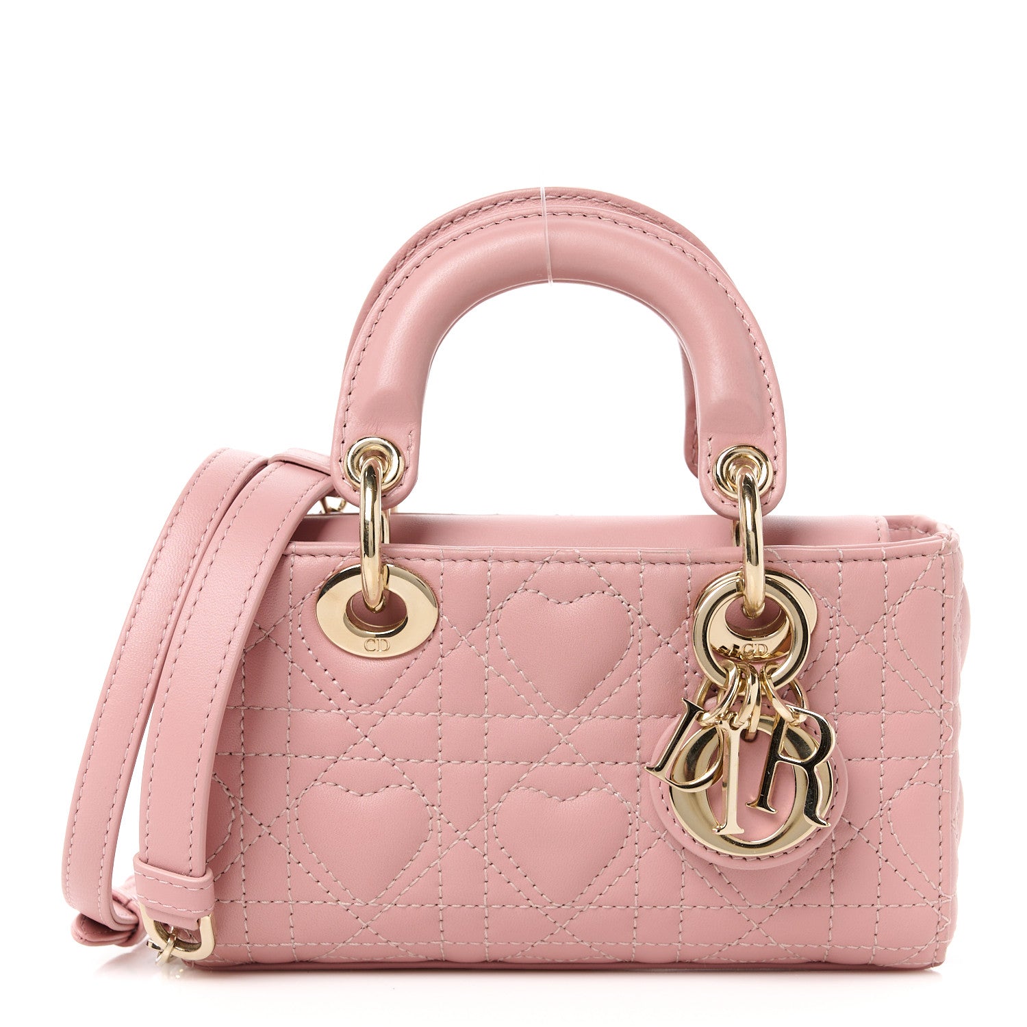 Christian Dior Lambskin Cannage Dioramour Micro Lady D-Joy Rose De Vents 1 of 11
