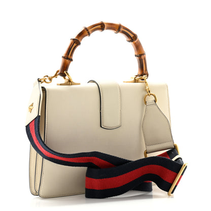 Gucci Calfskin Bamboo Web Medium Dionysus Top Handle Bag White Blue Hibiscus Red 3 of 13