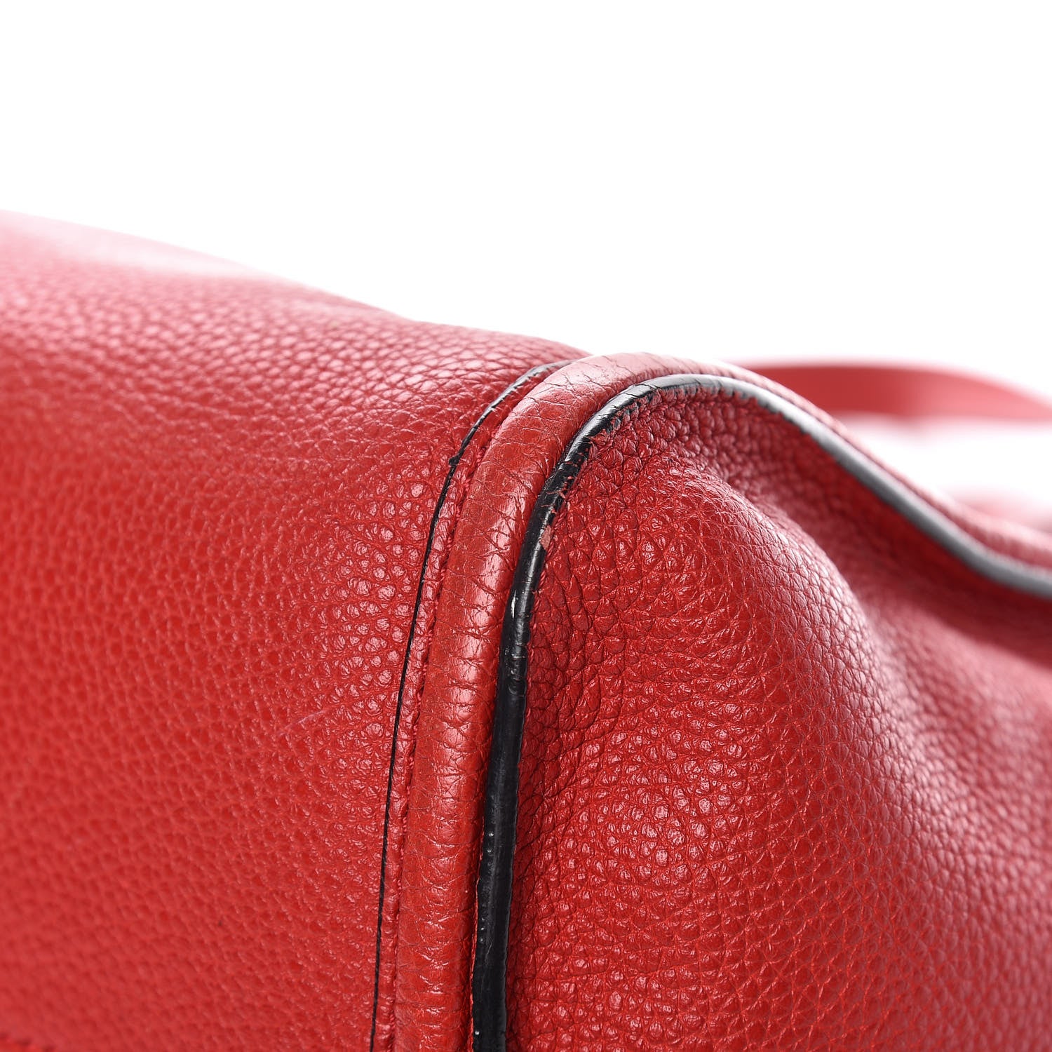 Alexander McQueen Pebbled Calfskin Small Skull Padlock Zip Around Tote Red 14 of 22