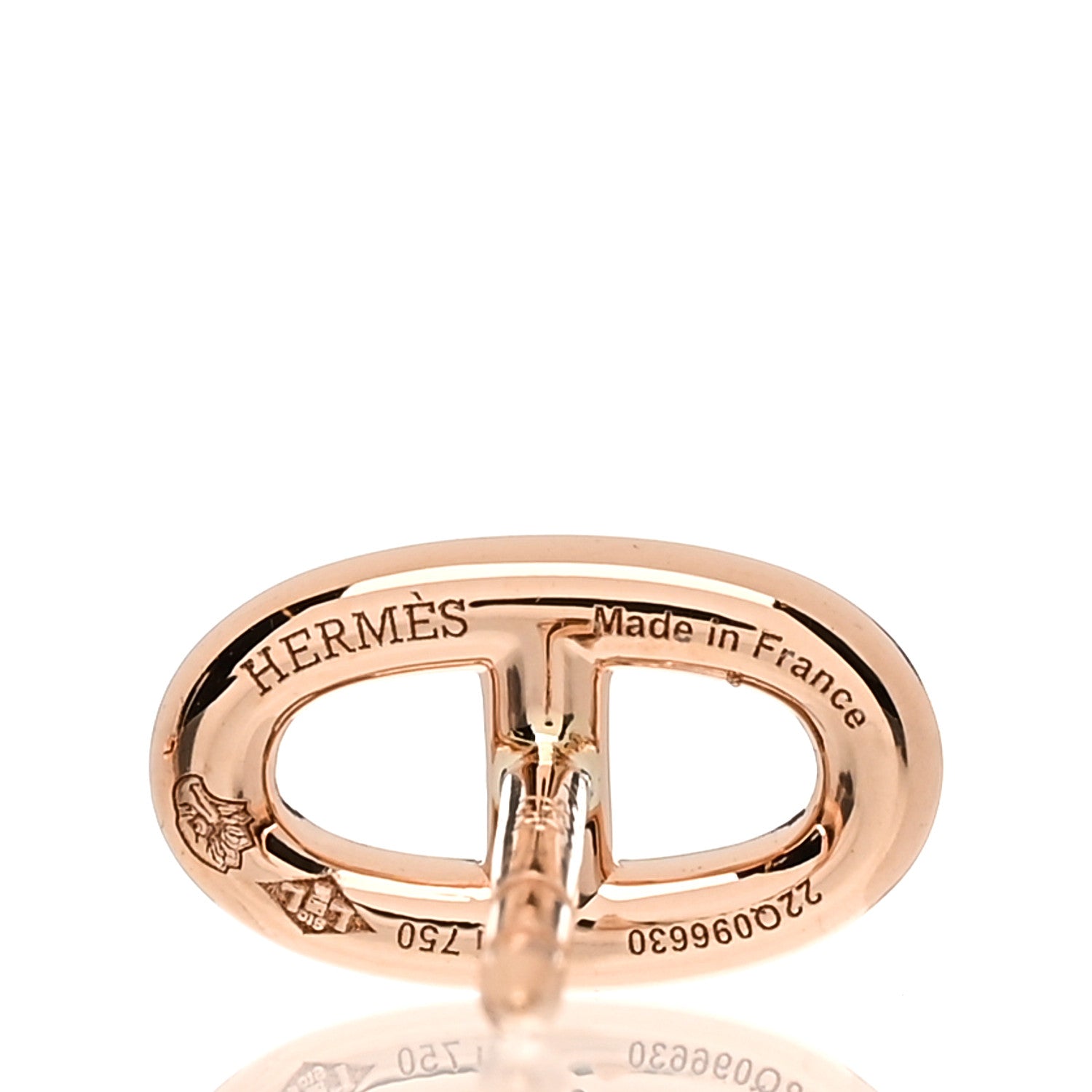 Hermes 18K Rose Gold TPM Farandole Stud Earrings 4 of 5