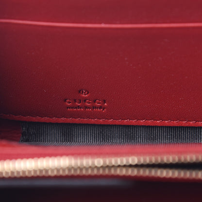 Gucci Moon Calfskin Zip Around Wrist Wallet New Rosette Hibiscus Red 5 of 9