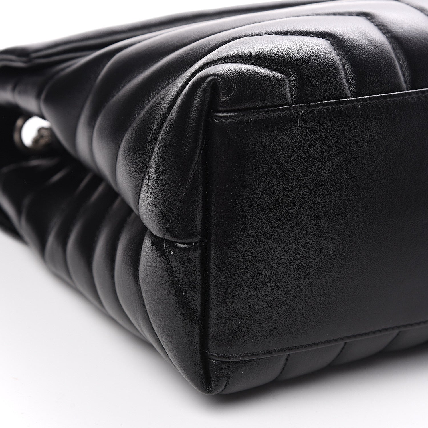 Saint Laurent Calfskin Y Quilted Monogram Medium Loulou Chain Satchel Black 4 of 8