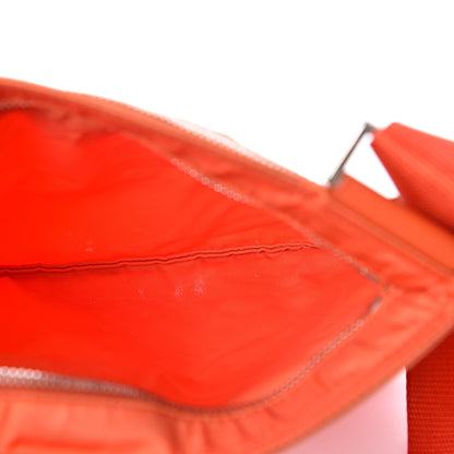 Prada Nylon Vela Flat Messenger Bag Papaya 4 of 11