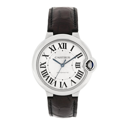 Cartier Stainless Steel Alligator 36mm Ballon Bleu De Cartier Automatic Watch Brown 1 of 6