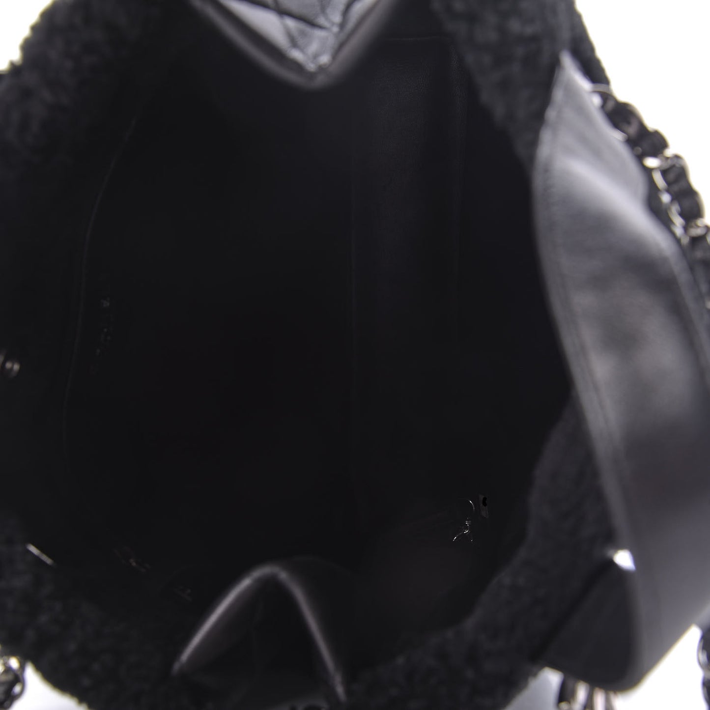 Shearling Lambskin 100% Tote Black