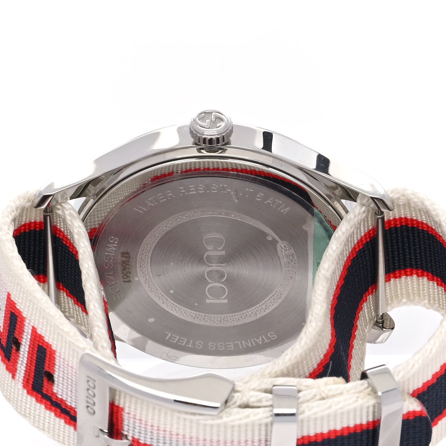 Gucci Stainless Steel Nylon 38mm G-Timeless Web Quartz Watch White 4 of 5