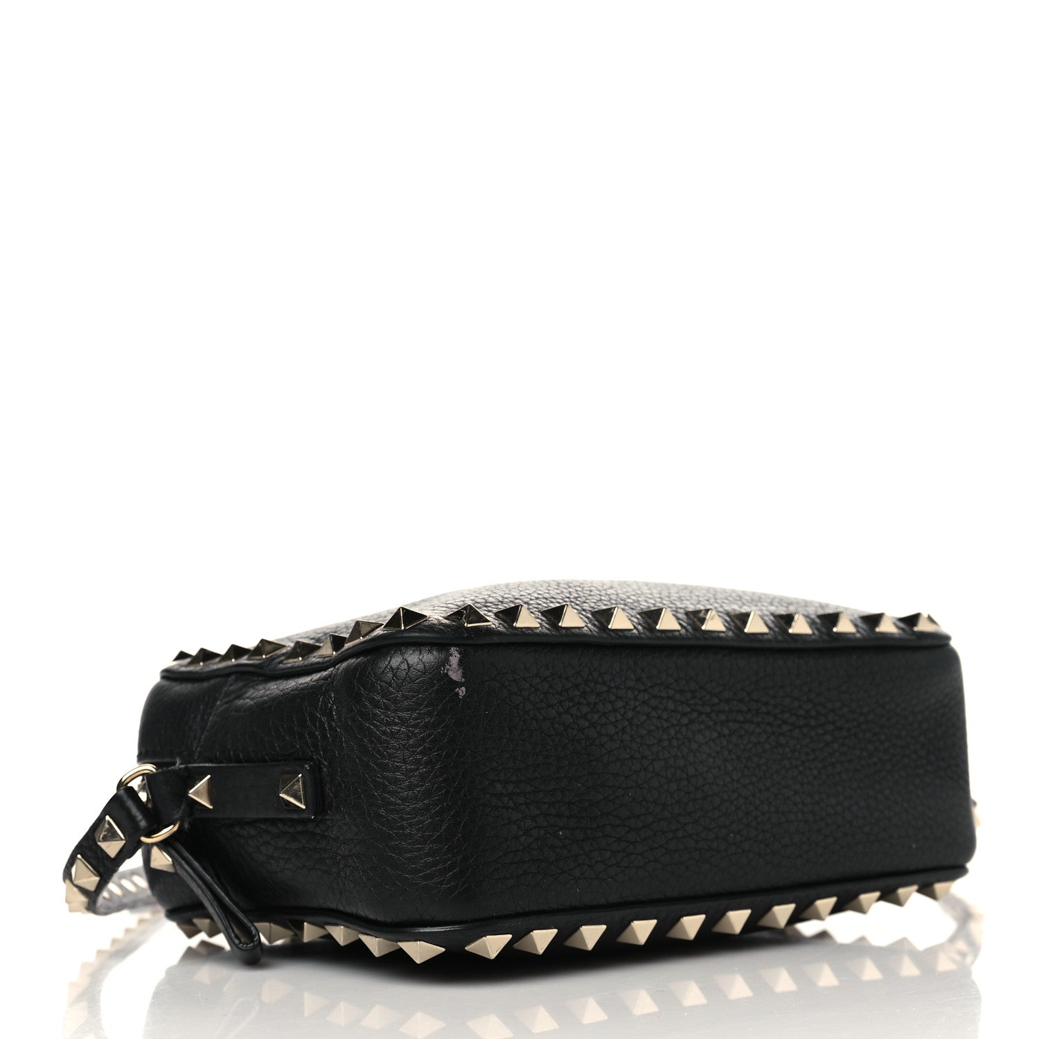 Valentino Garavani Pebbled Calfskin Rockstud Camera Crossbody Bag Black 4 of 9