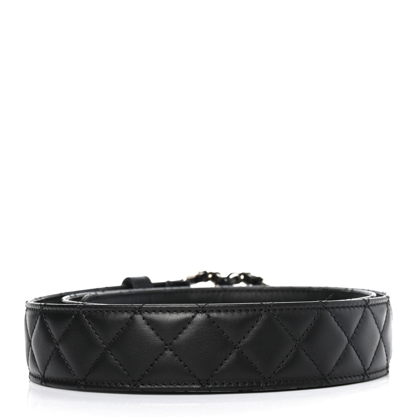 Lambskin Quilted CC Chain Belt 90 36 Black