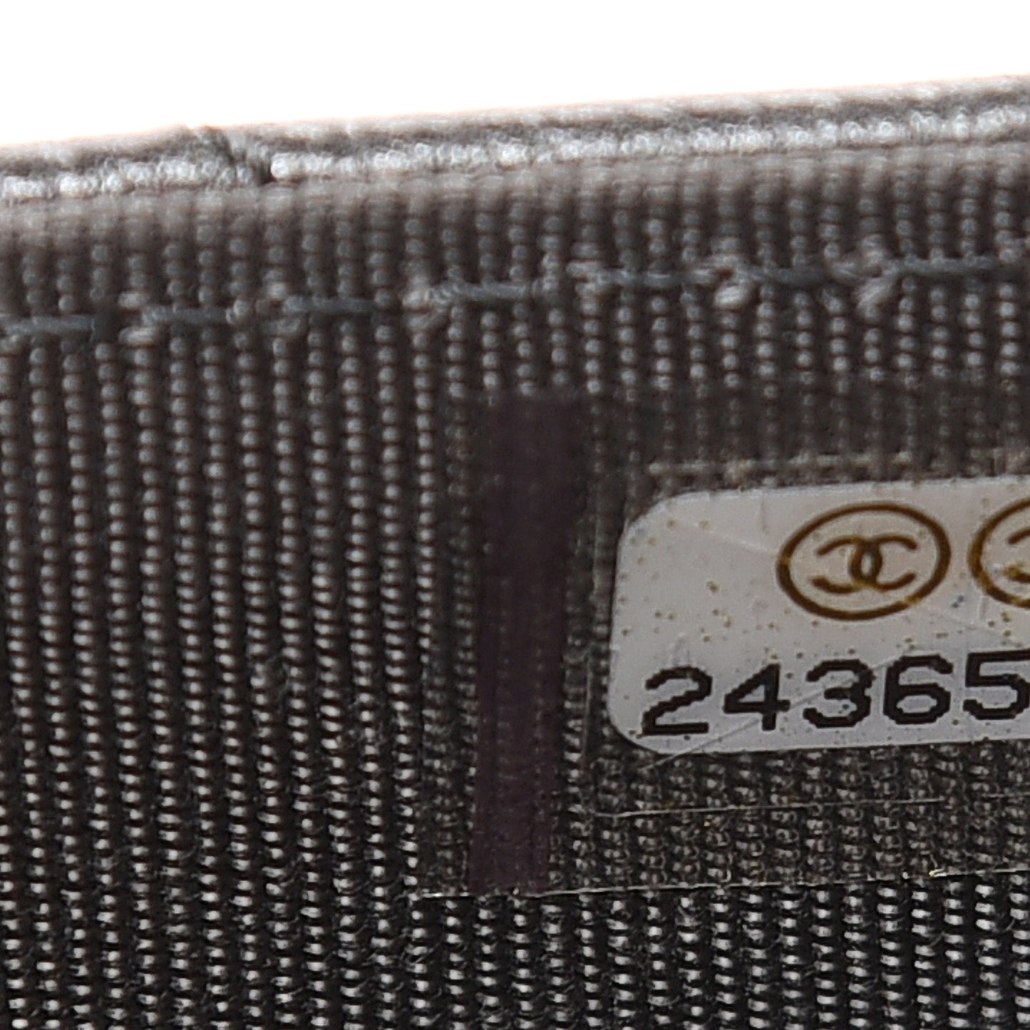 Metallic Calfskin Quilted Reissue Flap Card Holder Grey