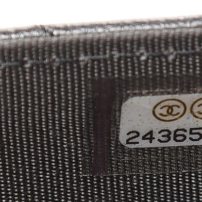 Chanel Metallic Calfskin Quilted Reissue Flap Card Holder Grey 7 of 9