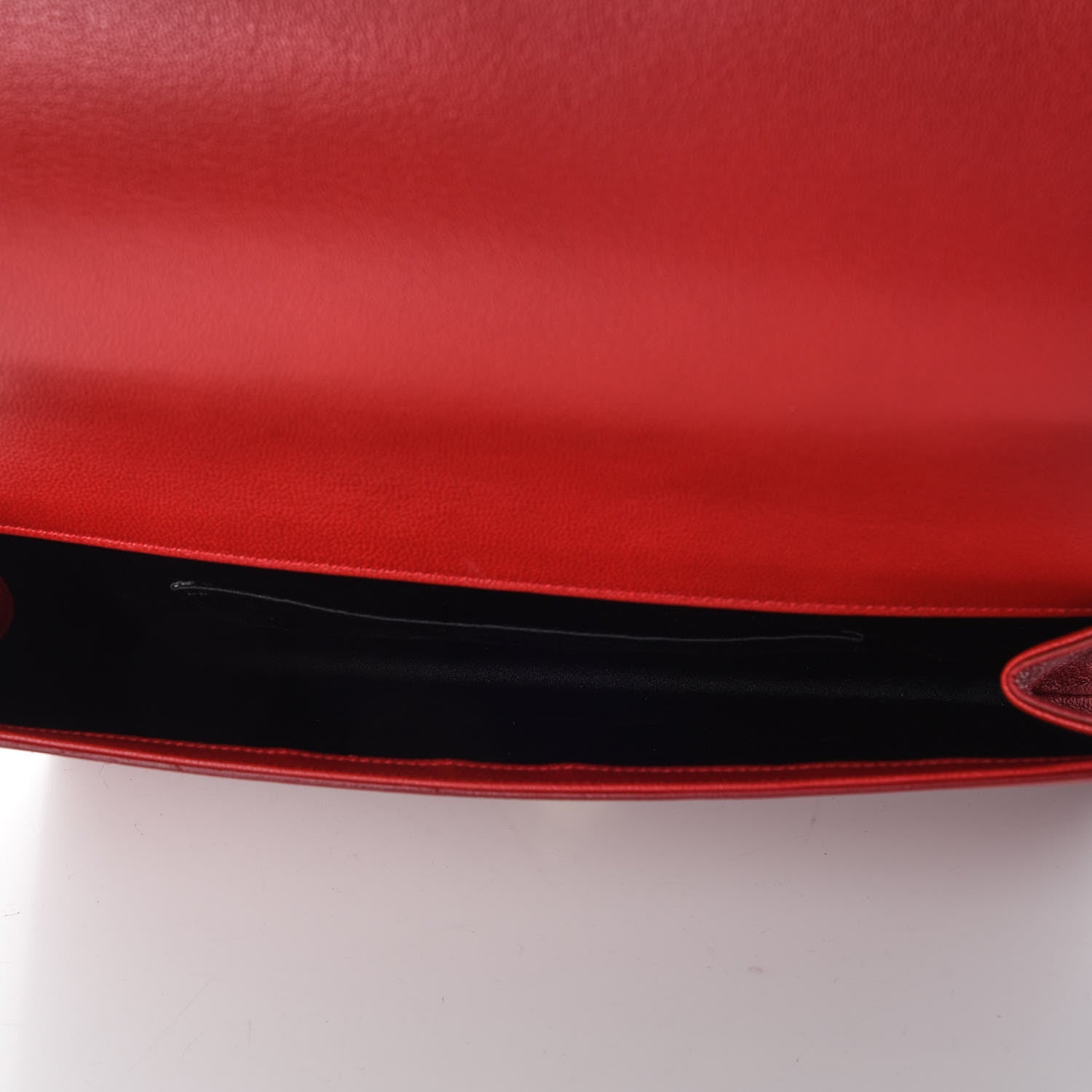 Saint Laurent Calfskin Monogram Large Belle De Jour Clutch Red 7 of 9