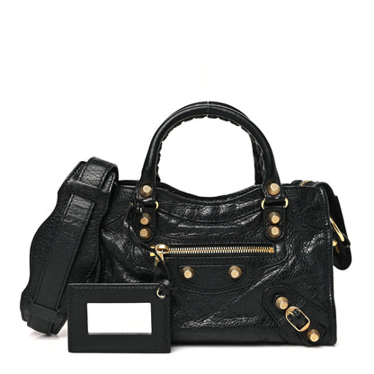Balenciaga Agneau Giant 12 Gold Hardware Mini City Black 3 of 11
