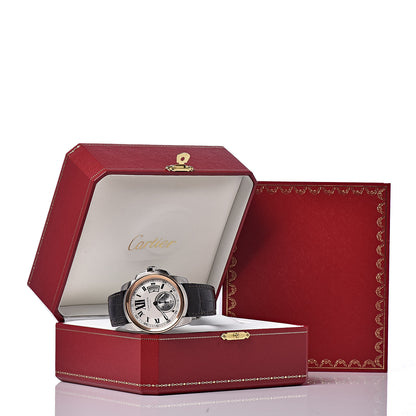 Cartier Stainless Steel 18K Pink Gold Alligator 42mm Calibre de Cartier Automatic Watch 8 of 8