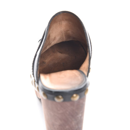 Chanel Calfskin Studded Clogs 35.5 Black 12 of 14
