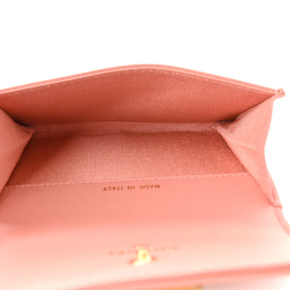 Chanel Caviar Quilted Boy Flap Card Holder Wallet Light Pink 5 of 8
