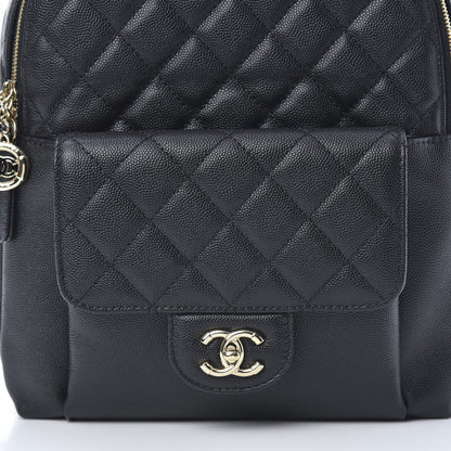 Chanel Caviar Quilted Medium Zip Around Backpack Black 7 of 10