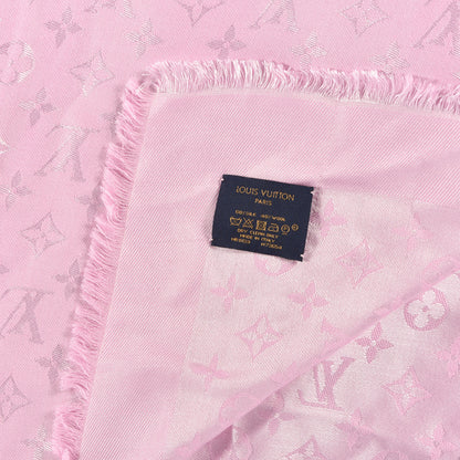Louis Vuitton Silk Wool Monogram Shawl Velvet Rose 4 of 4