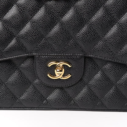 Chanel Caviar Quilted Jumbo Double Flap Black 10 of 10