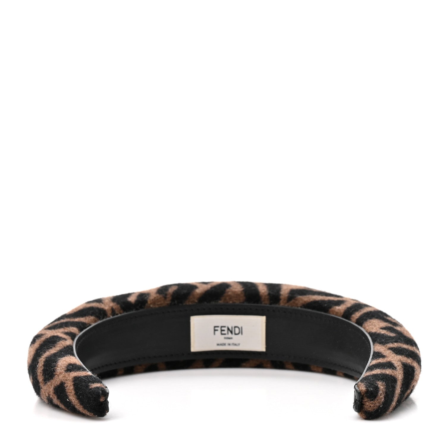Fendi Wool Cashmere FF Logo Headband Tobacco 4 of 5