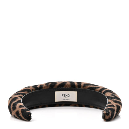 Fendi Wool Cashmere FF Logo Headband Tobacco 4 of 5
