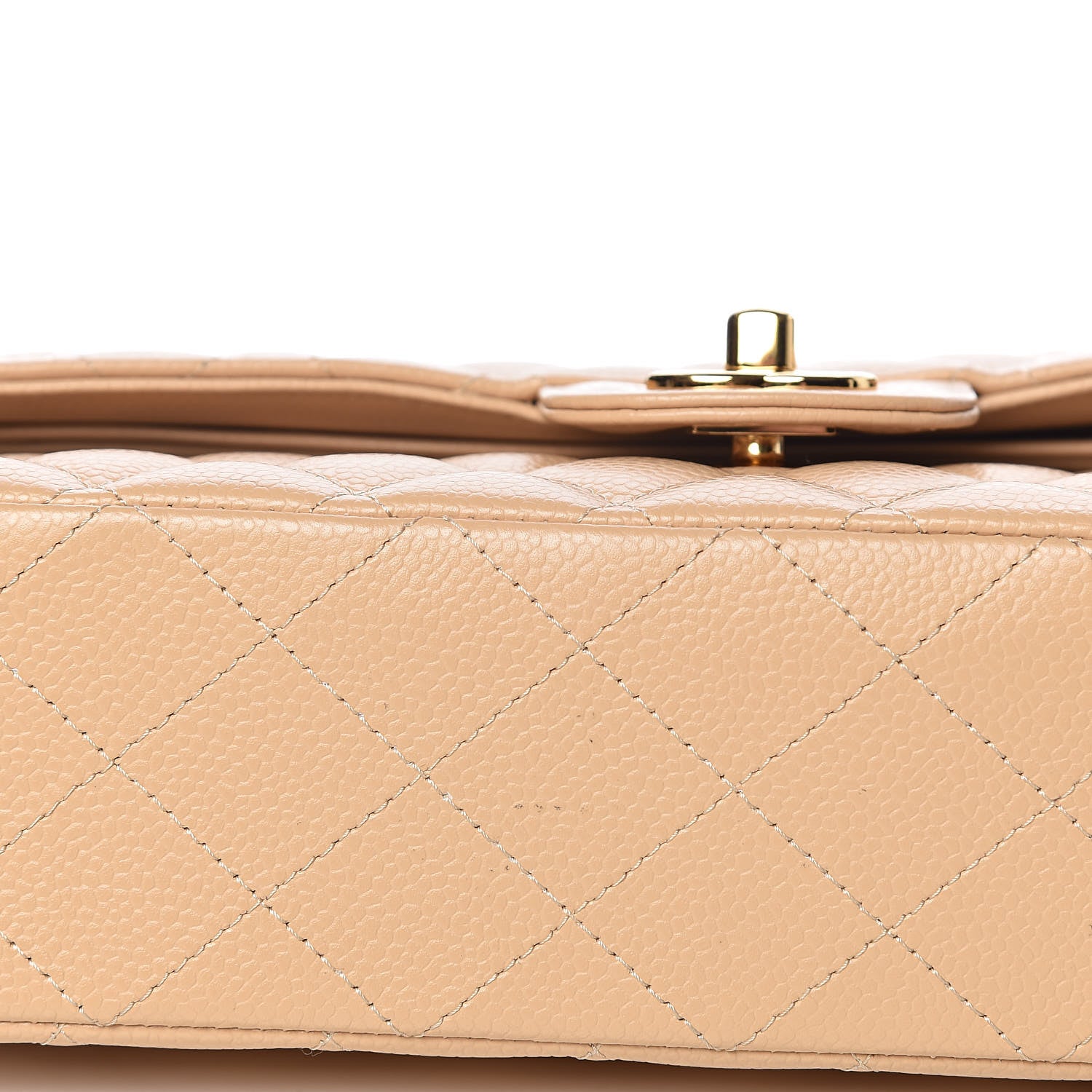 Chanel Caviar Quilted Medium Double Flap Beige Clair 10 of 14