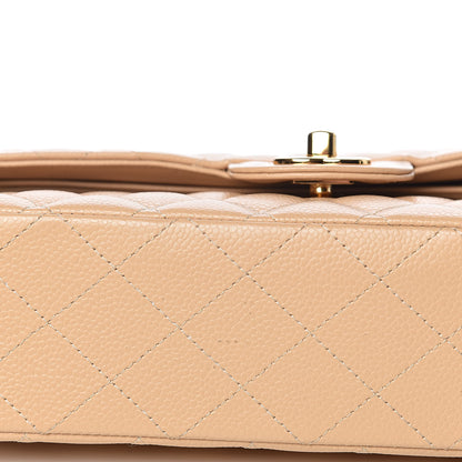 Chanel Caviar Quilted Medium Double Flap Beige Clair 10 of 14
