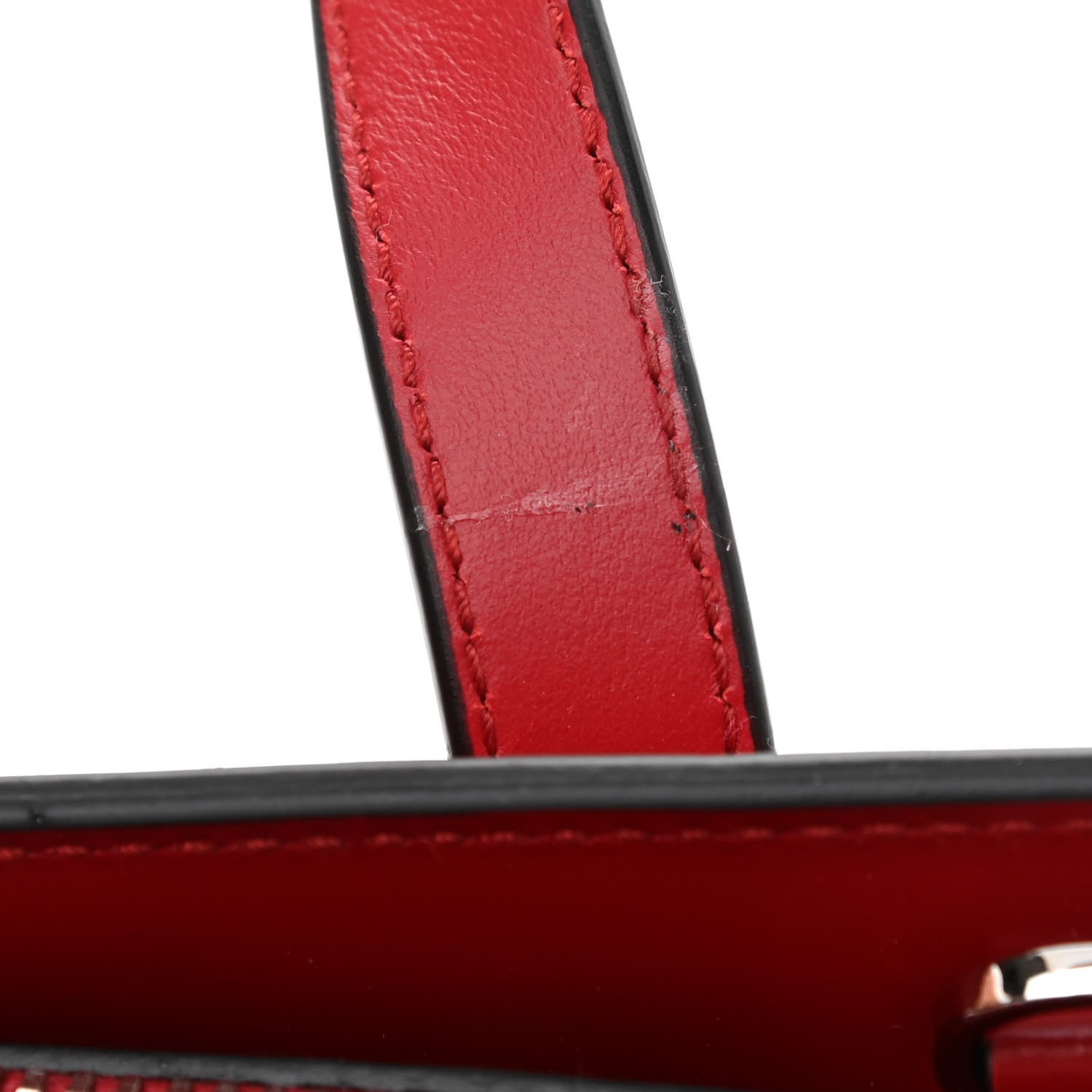 Prada Spazzolato Mini Re-Edition 1995 Double Handle Handbag Scarlatto 10 of 10