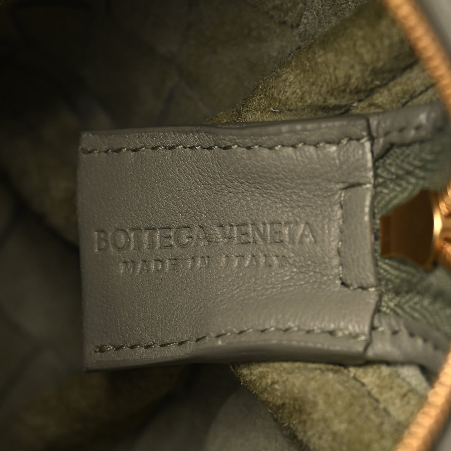 Nappa Intrecciato Mini Loop Camera Bag Travertine