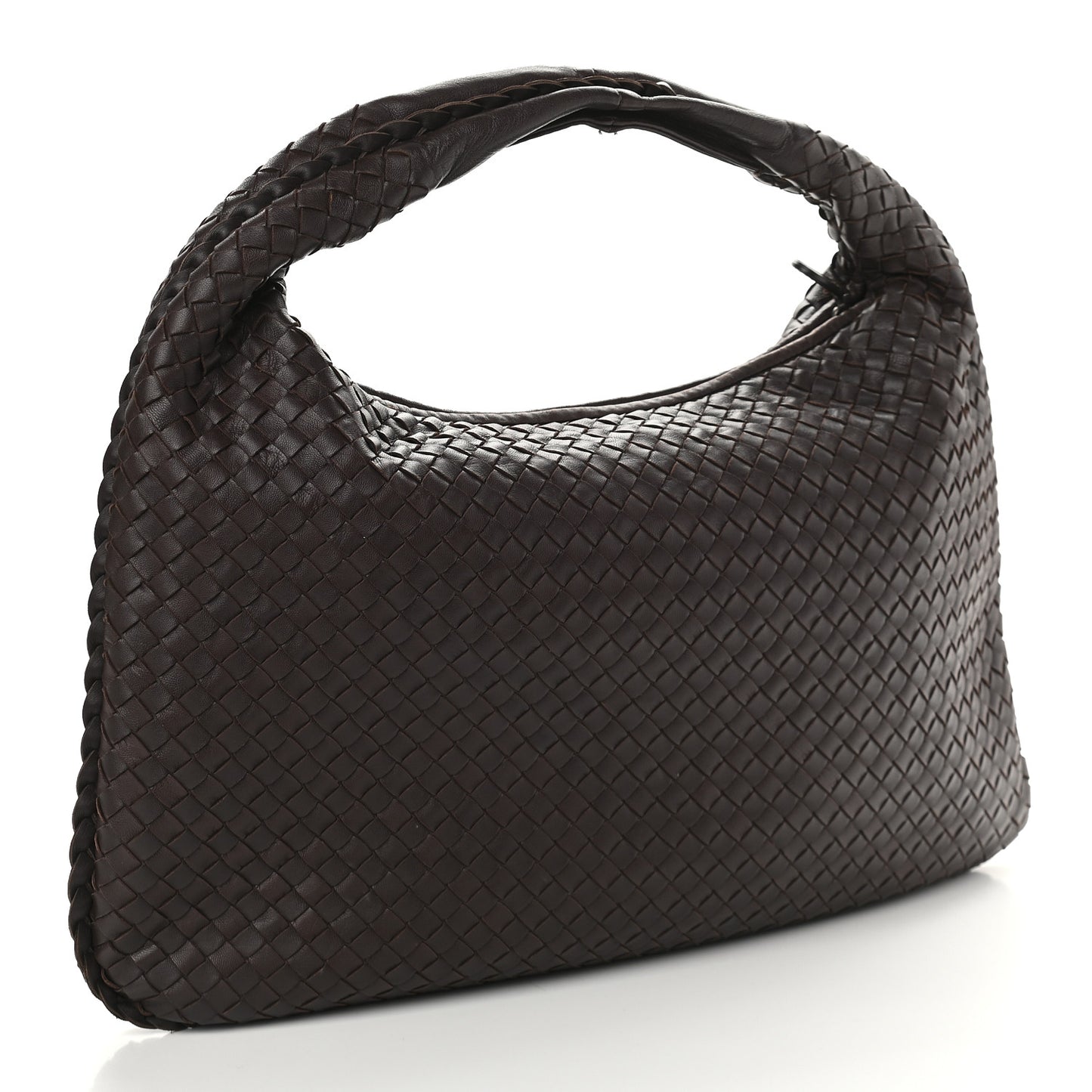Nappa Intrecciato Large Veneta Hobo Ebano