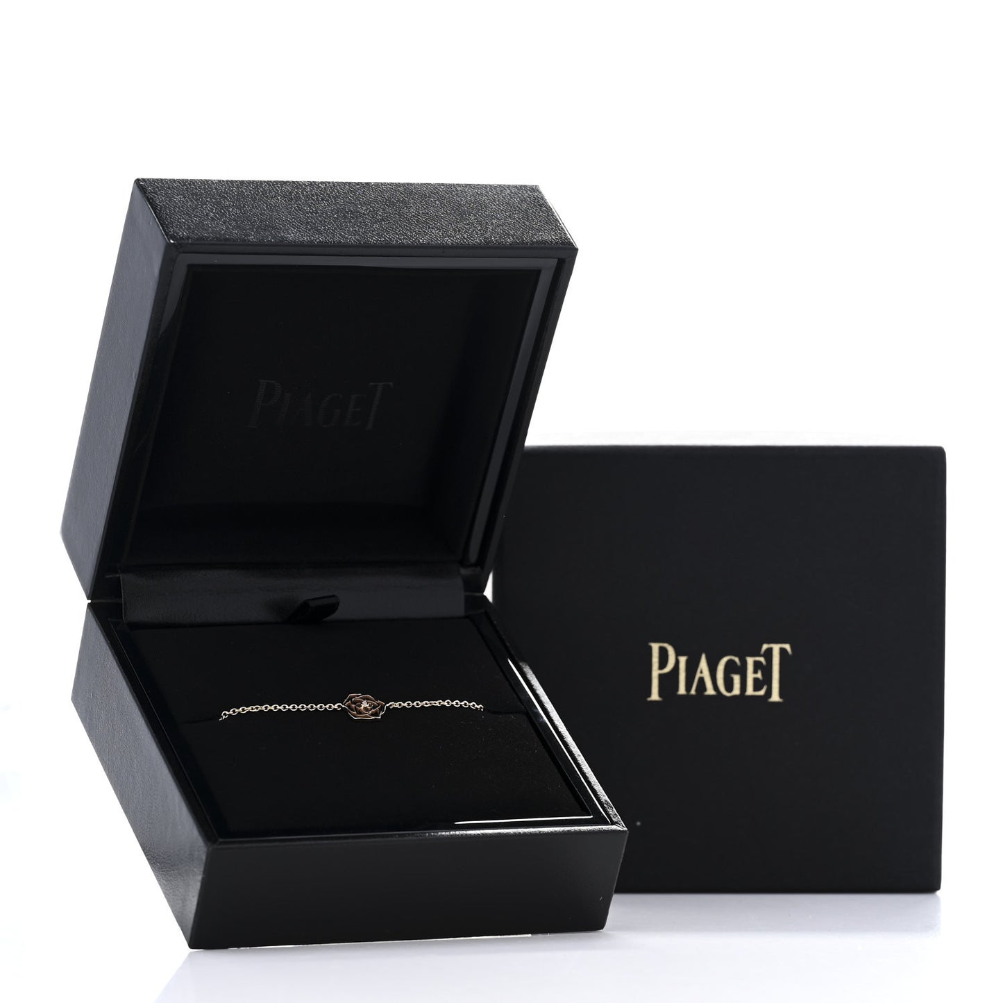 18K Rose Gold Diamond Rose Bracelet