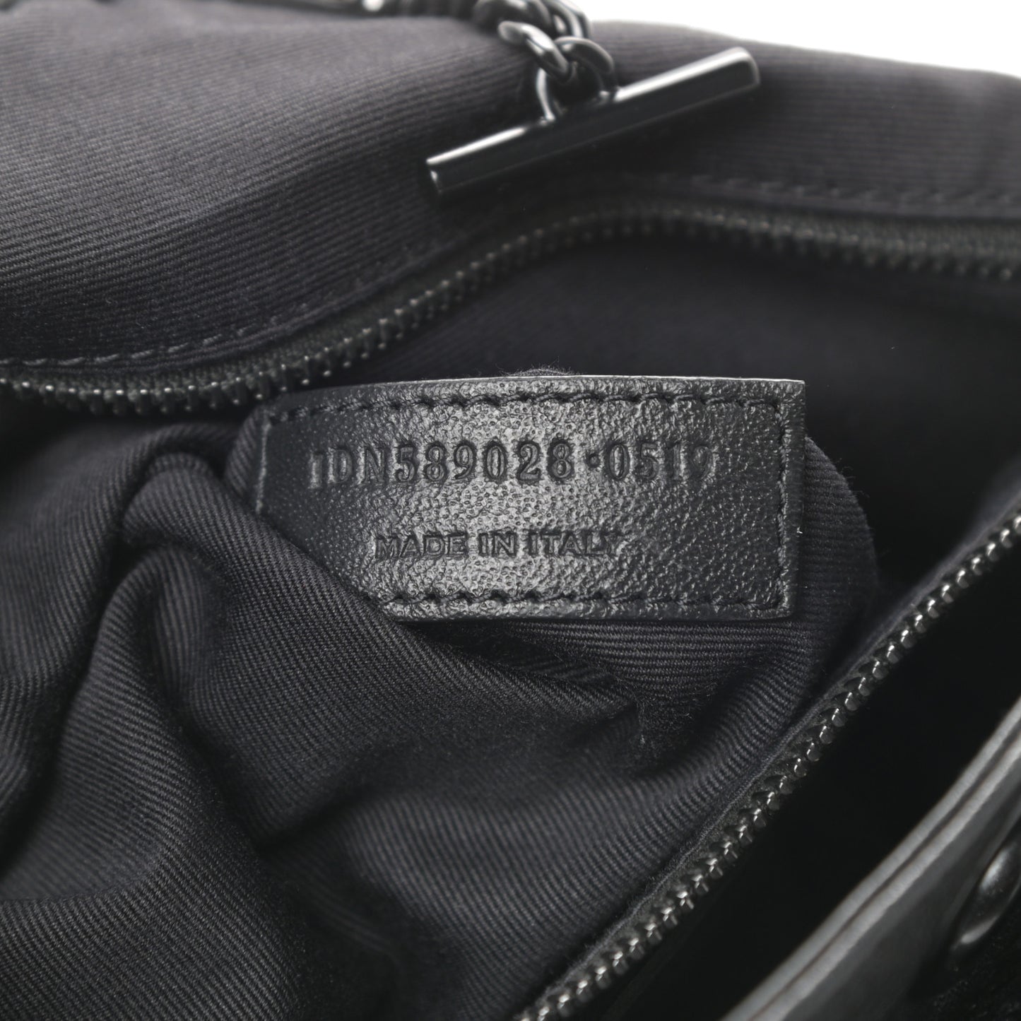 Lambskin Chevron Monogram Medium Nolita Black