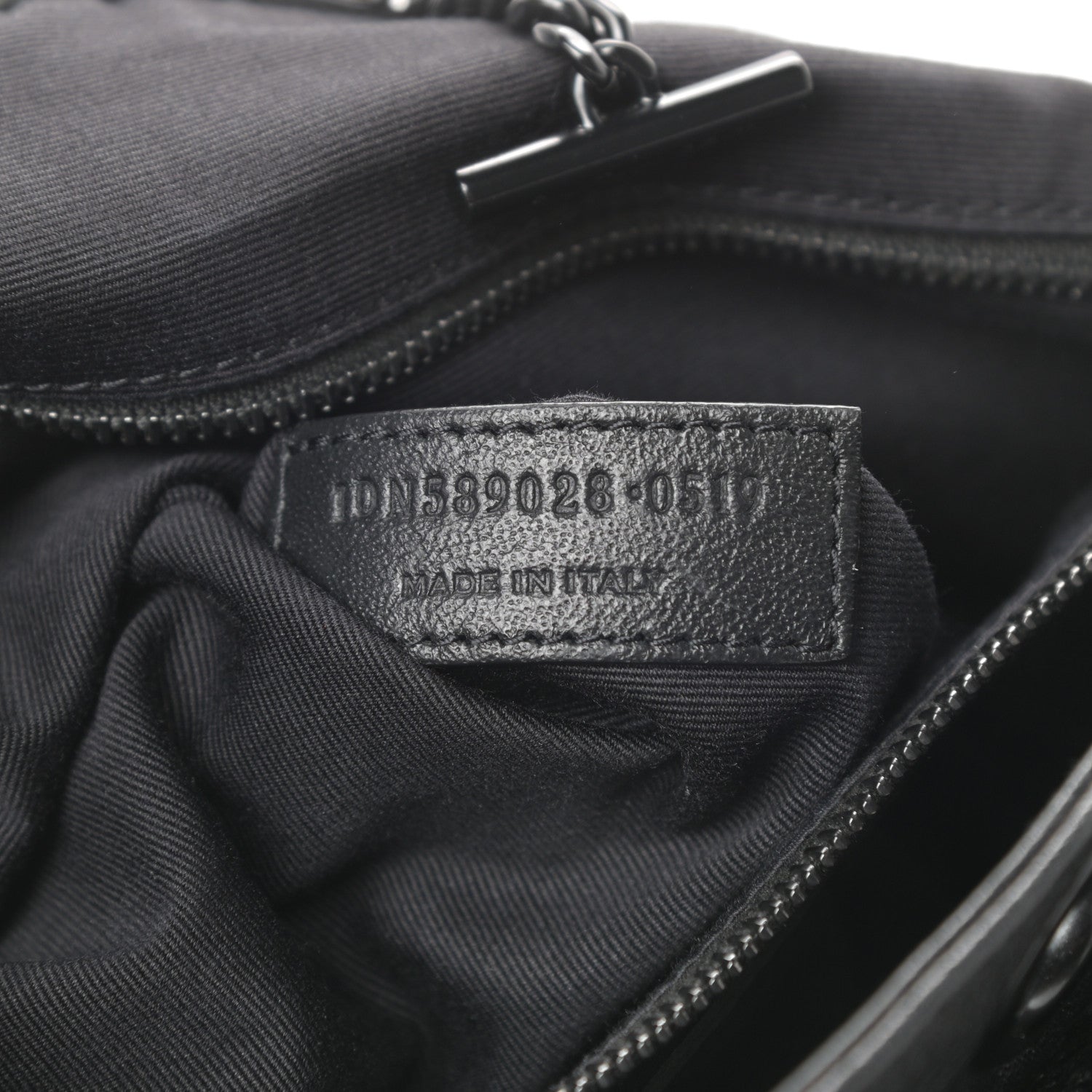 Saint Laurent Lambskin Chevron Monogram Medium Nolita Black 7 of 11