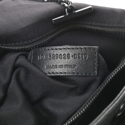 Saint Laurent Lambskin Chevron Monogram Medium Nolita Black 7 of 11