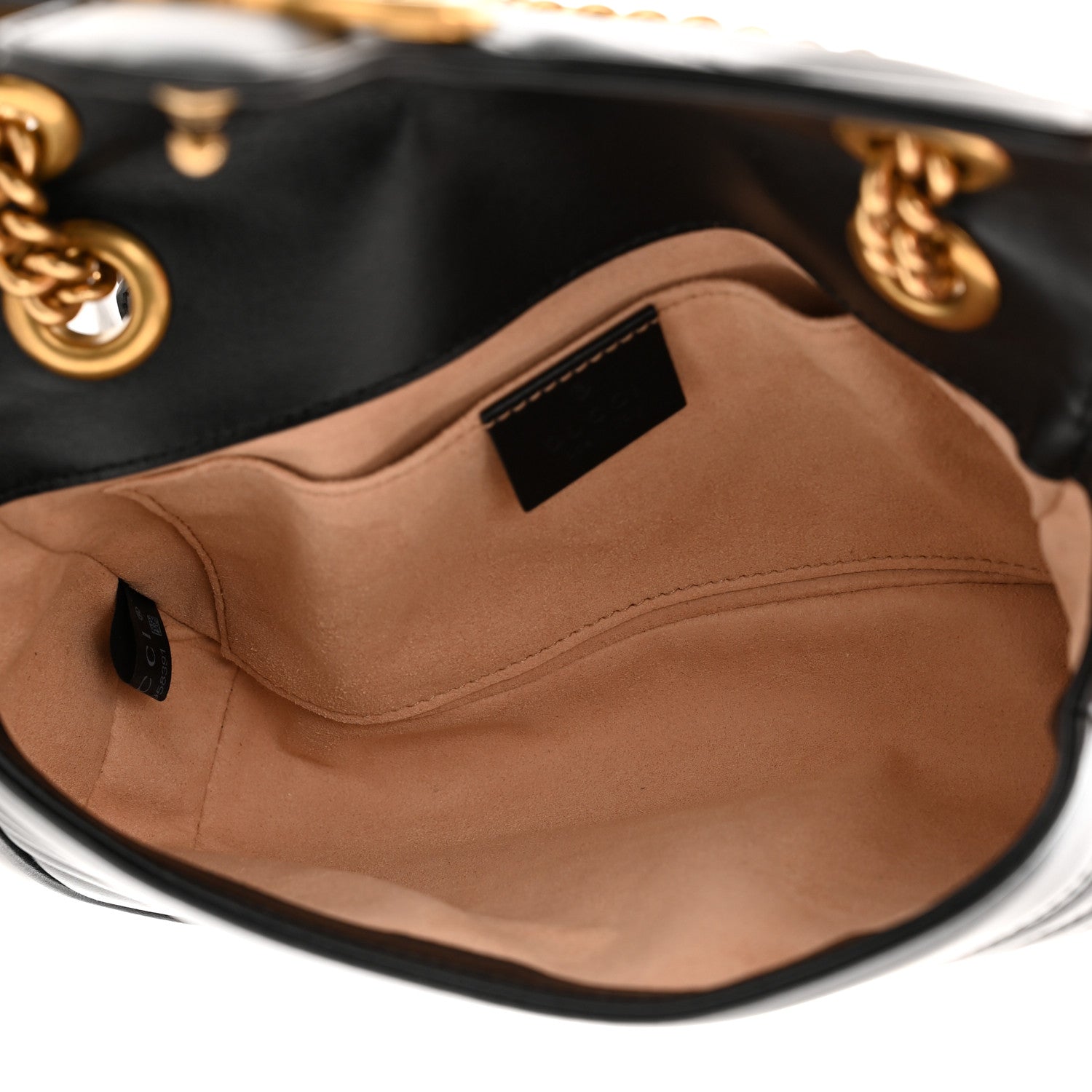 Gucci Calfskin Matelasse Mini GG Marmont Shoulder Bag Black 5 of 10