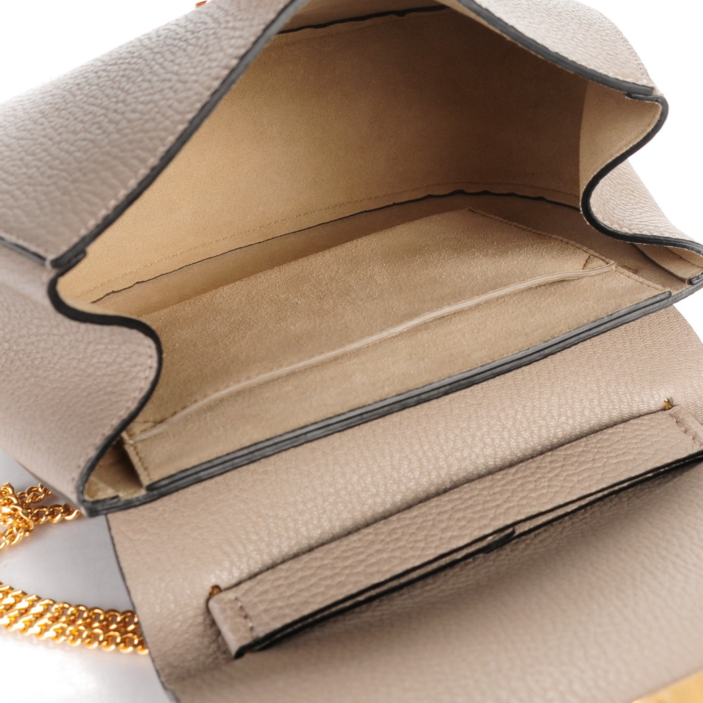 Grained Lambskin Drew Shoulder Bag Motty Grey