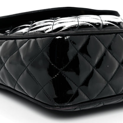 Chanel Patent Quilted Tassel Camera Case Black 9 of 12