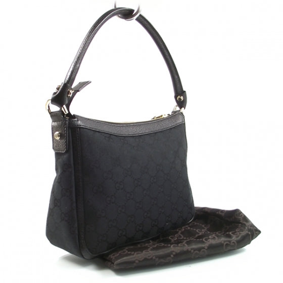 Small Abbey GG Canvas Hobo Black